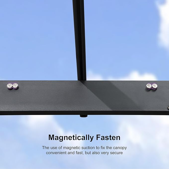 PURPLE LEAF 10' x 10' Aluminum Outdoor Pergola Wind-Resistant Retractable - Image 7