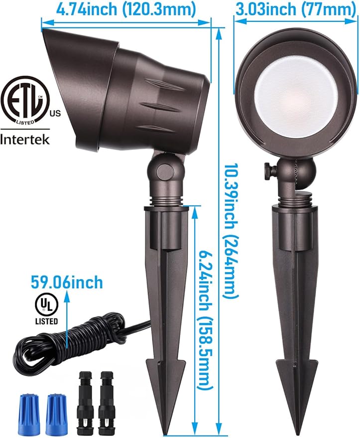 LEONLITE Low Voltage LED Landscape Spotlight, 5W 12V Pathway Lights Outdoor - Image 7