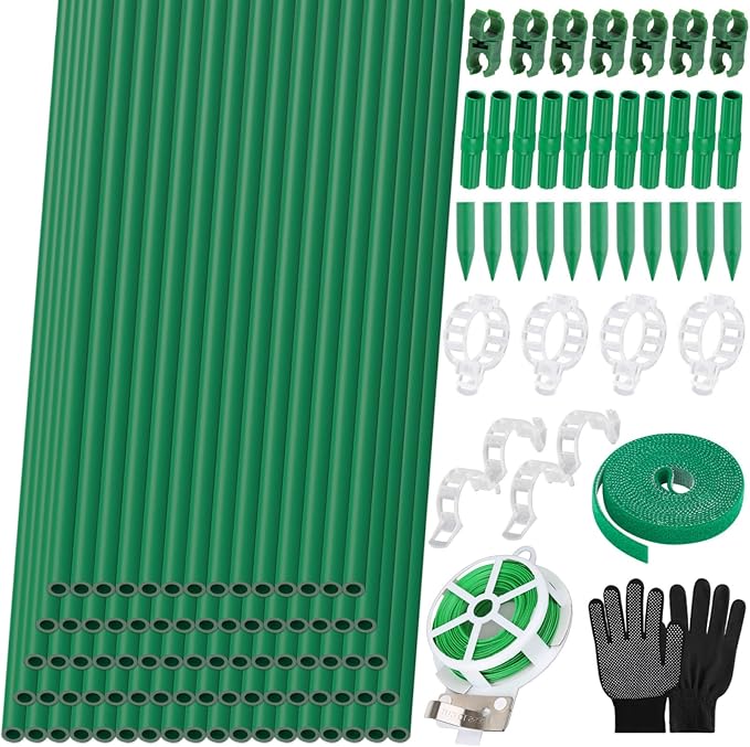 Lezmarket 80 Pack Garden Stakes, Plant Support Stakes, DIY 4ft 5ft 6ft 7ft by Lezmarket