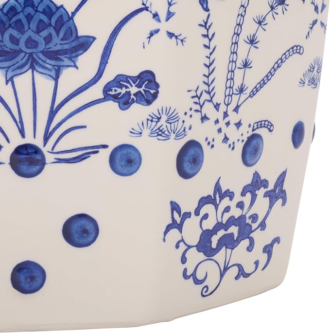 Safavieh Castle Gardens Collection Glazed Ceramic Blue Cloud 9 Chinoiserie - Image 7