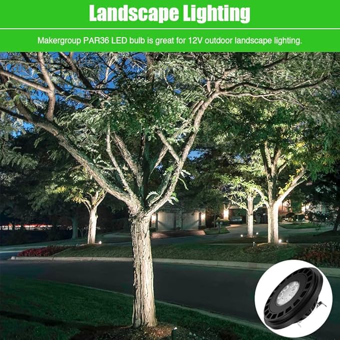 PAR36 Landscape LED Light Bulb 10W 12V Low Voltage Waterproof Spotlight - Image 3