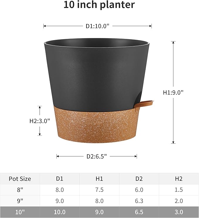 FaithLand 2-Pack 10 Inch Planter Pots - Image 2