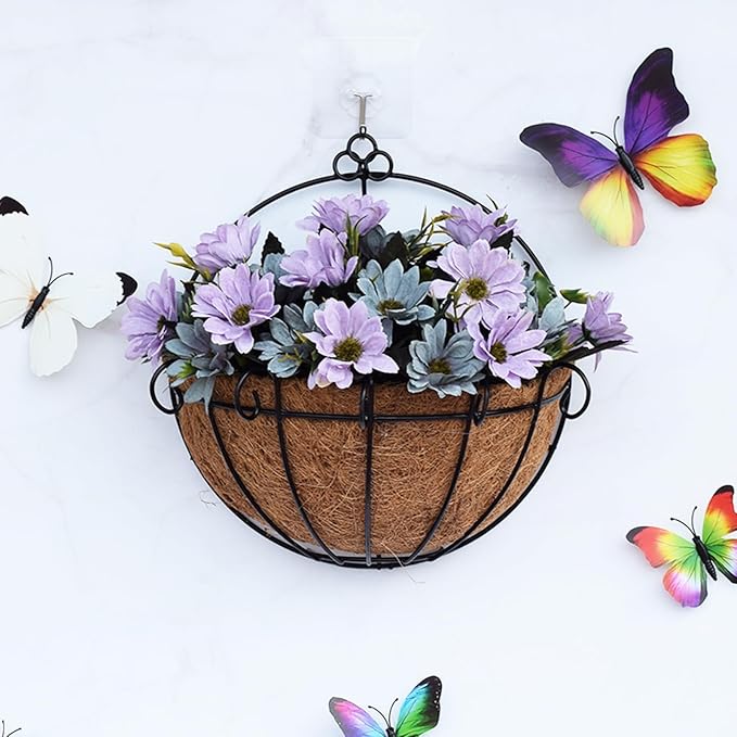 Tosnail 2 Pack Metal Wall Hanging Planter Basket - Image 5