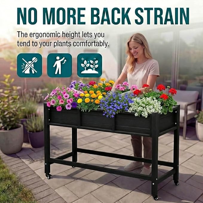 YITAHOME Raised Garden Bed HDPE, Herb Garden Bed - Image 5
