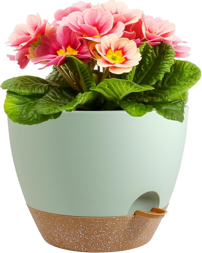 12 inch Large Self Watering Pots, Plant Pots by Meowell