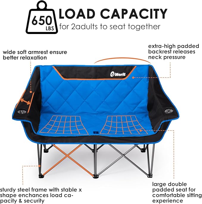 EMERIT Double Camping Chair Oversized Padded - Image 4