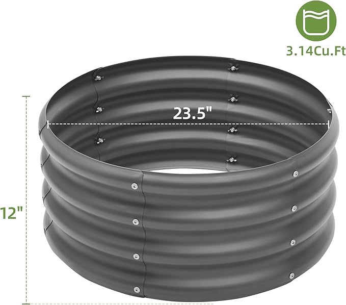 2-Pack 2x1ft Galvanized Raised Garden Bed, Outdoor Planter Bed, Metal Planter - Image 2