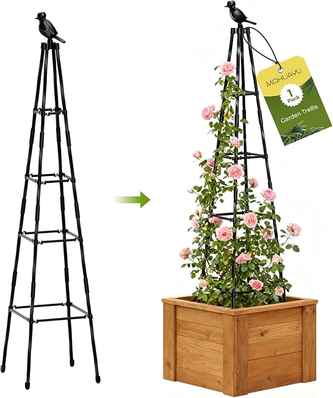 Garden Trellis for Climbing Plants Outdoors, Vegetables by MQHUAYU