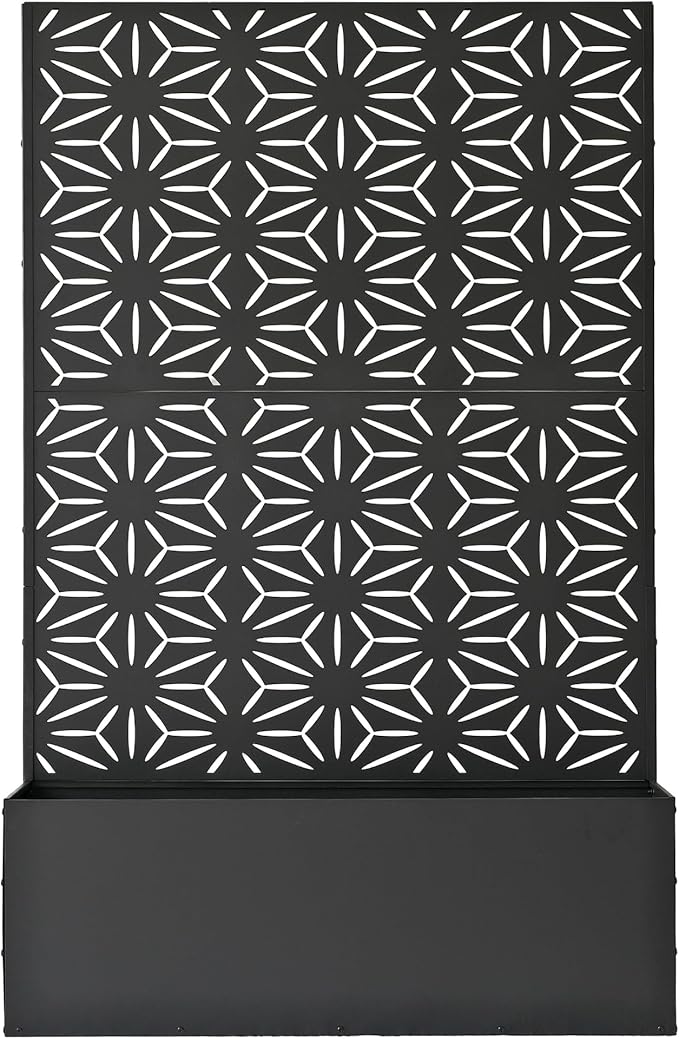 Oakland Living 6 ft. X 4 ft. Black Freestanding Metal Privacy Screen Room - Image 3