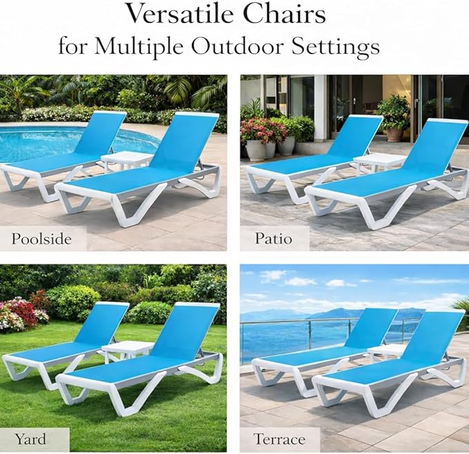 Kozyard Outdoor Chaise Lounge Chair, Full Flat Adjustable Patio Lounger - Image 6