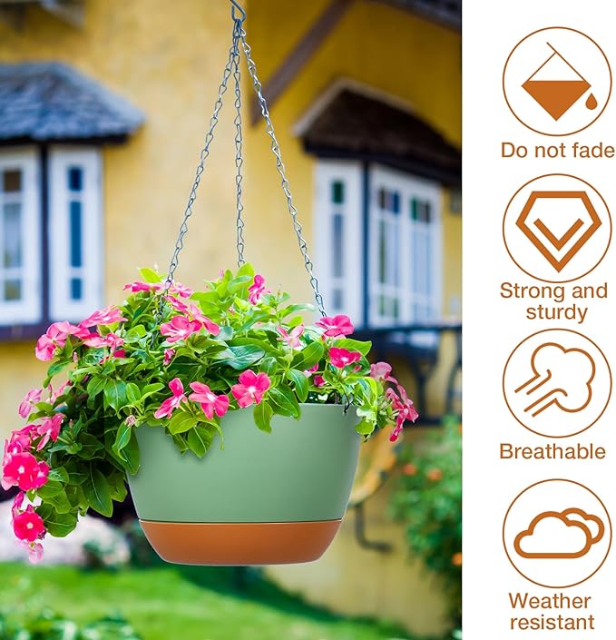 Mumufy 6 Pcs 8 Inch Hanging Planters - Image 4