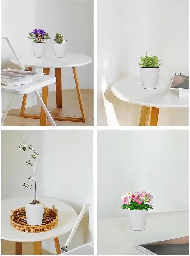 5 Pack 5 inch Self-Watering Pots, African Violets Planter - Image 4