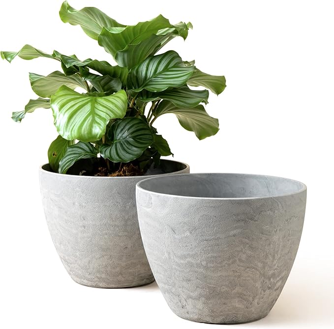 LA JOLIE MUSE Flower Pots Outdoor Garden Planters, Indoor Plant Pots by LaJol%C3%ADeMuse