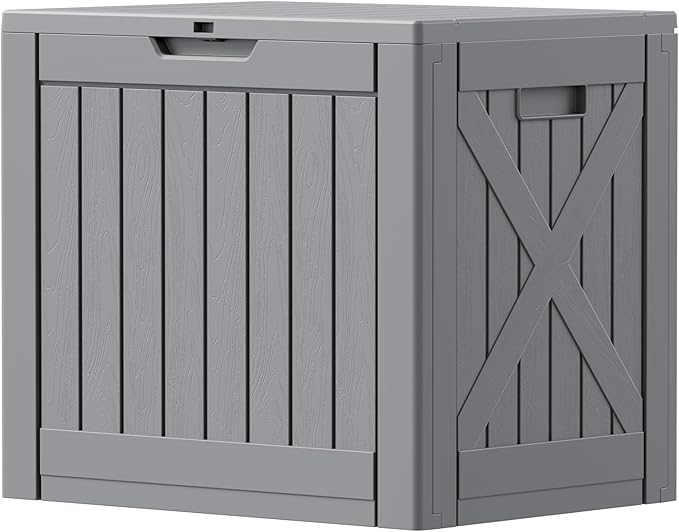 Patiowell 43 Gallon Resin Deck Box, Outdoor Storage Box by Patiowell