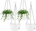 Set of 4-8 Inch Self Watering Hanging Planters by zople