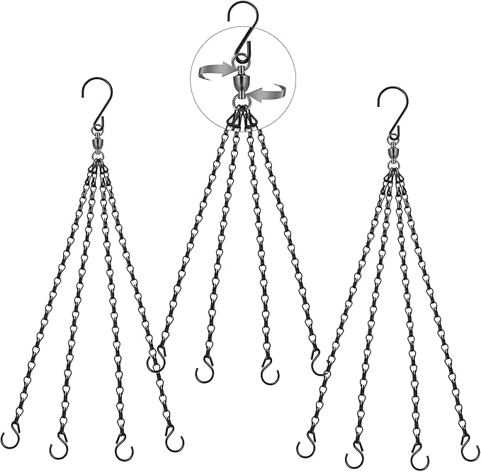 Heybe Swivel Hanging Basket Chains 23 Inches 4 Leads Hanging Chains Flower Pot by Heybe