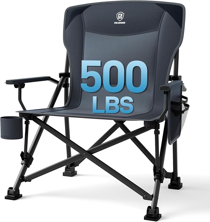EVER ADVANCED Oversized Folding Camping Chair, by EVERADVANCED