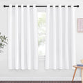 NICETOWN Room Darkening White Curtain 66 inches Long by NICETOWN