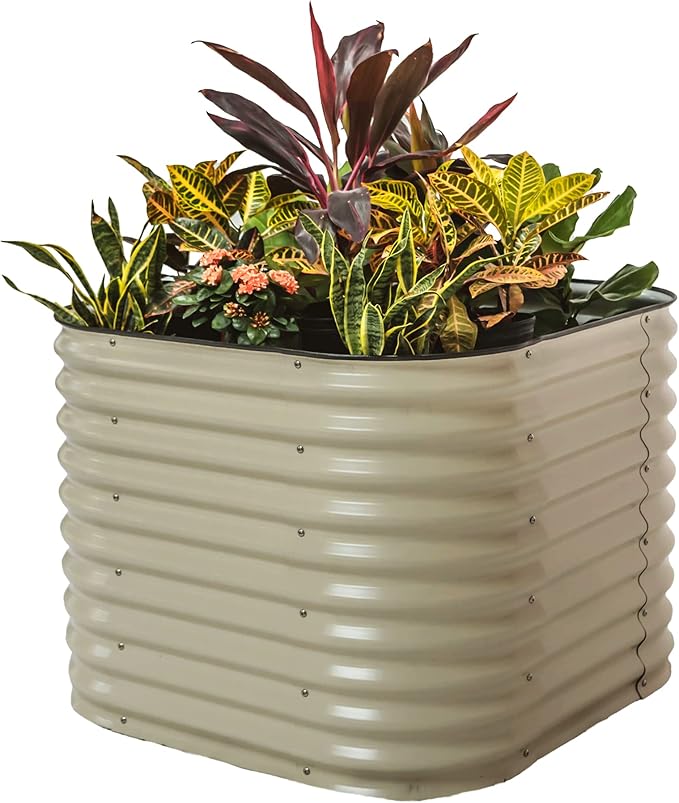 32" Extra Tall Raised Garden Bed Kits, 3.5 x 3.5 x 2.7ft Raised Planter Box by VegoGarden