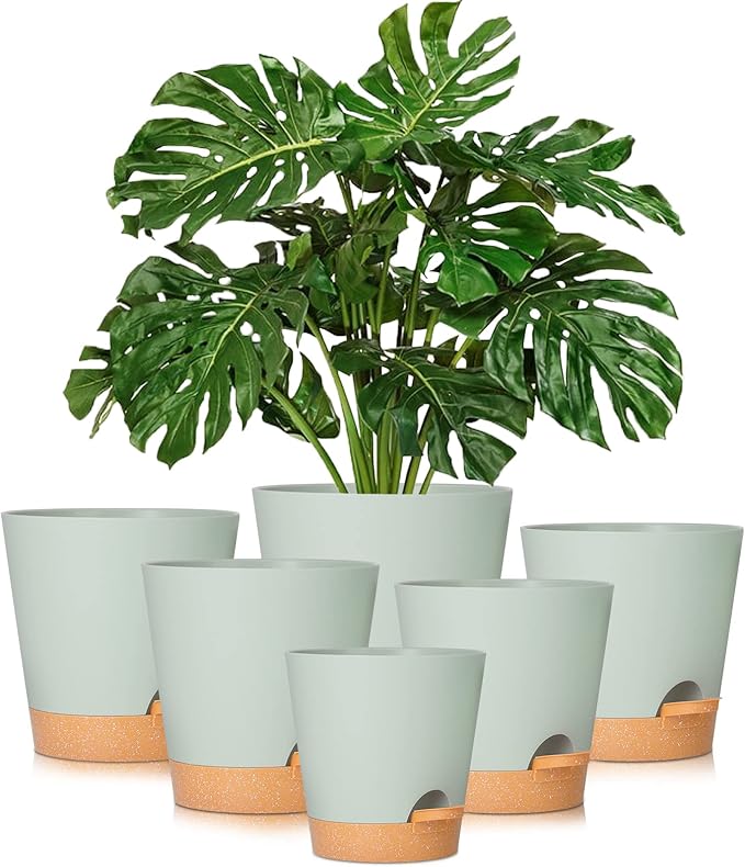 GARDIFE Plant Pots 8/7/6.5/6/5.5/5 Inch Self Watering Planters by GARDIFE
