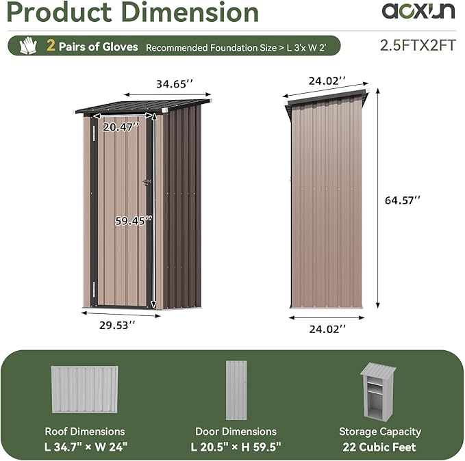 Aoxun Outdoor Storage Shed - Image 6