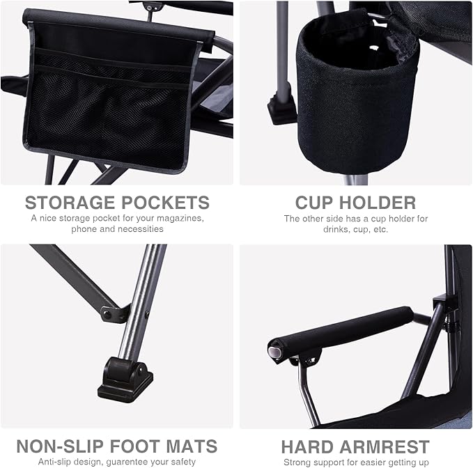 EVER ADVANCED Oversized Folding Camping Chair - Image 5