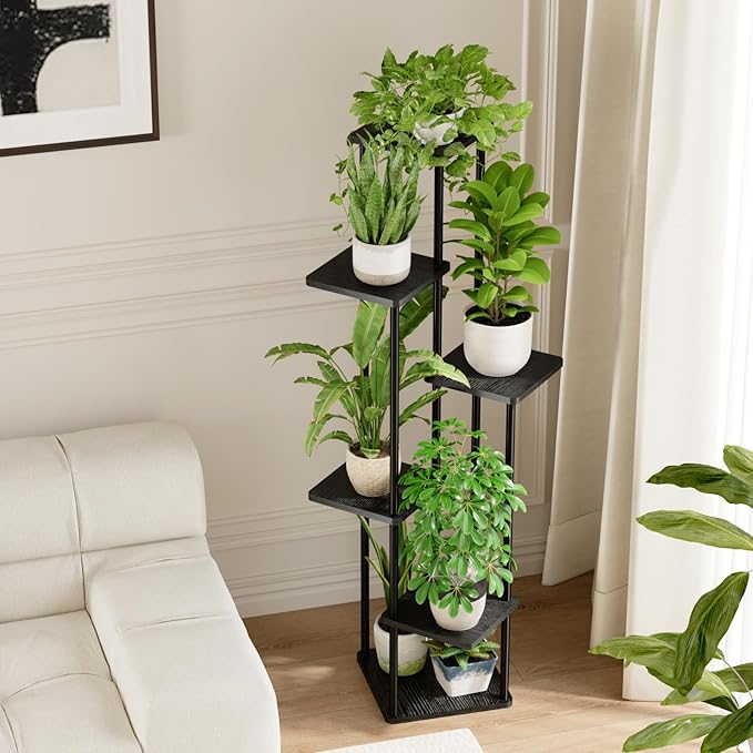 Bamworld Tall Plant Stand Indoor 6 Tier Plant Holder - Image 4