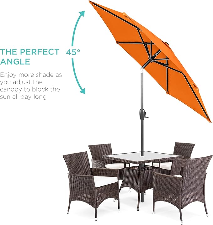 Best Choice Products 7.5ft Heavy-Duty Round Outdoor Market Table Patio Umbrella - Image 2