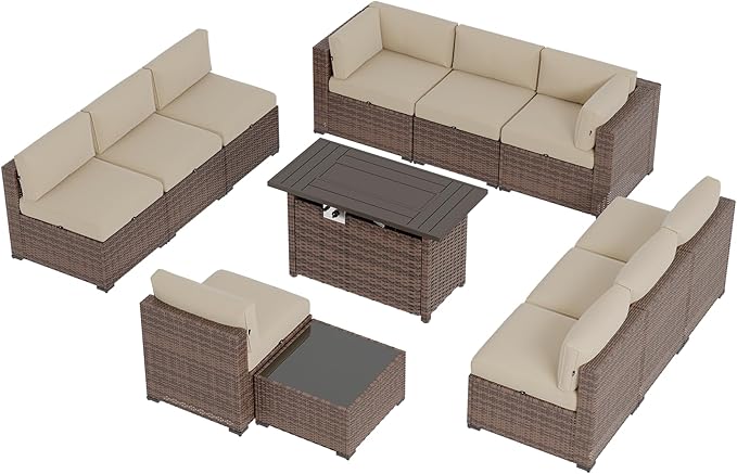 Aoxun Patio Furniture Sets, 12-Piece Outdoor Patio Furniture - Image 9