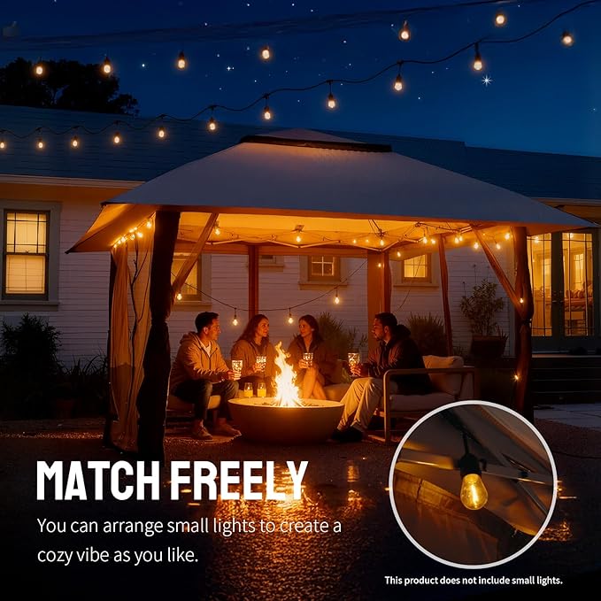 CROWN SHADES 11X11 Outdoor Pop Up Gazebo Base 10X10 Patio Gazebos Patented - Image 7