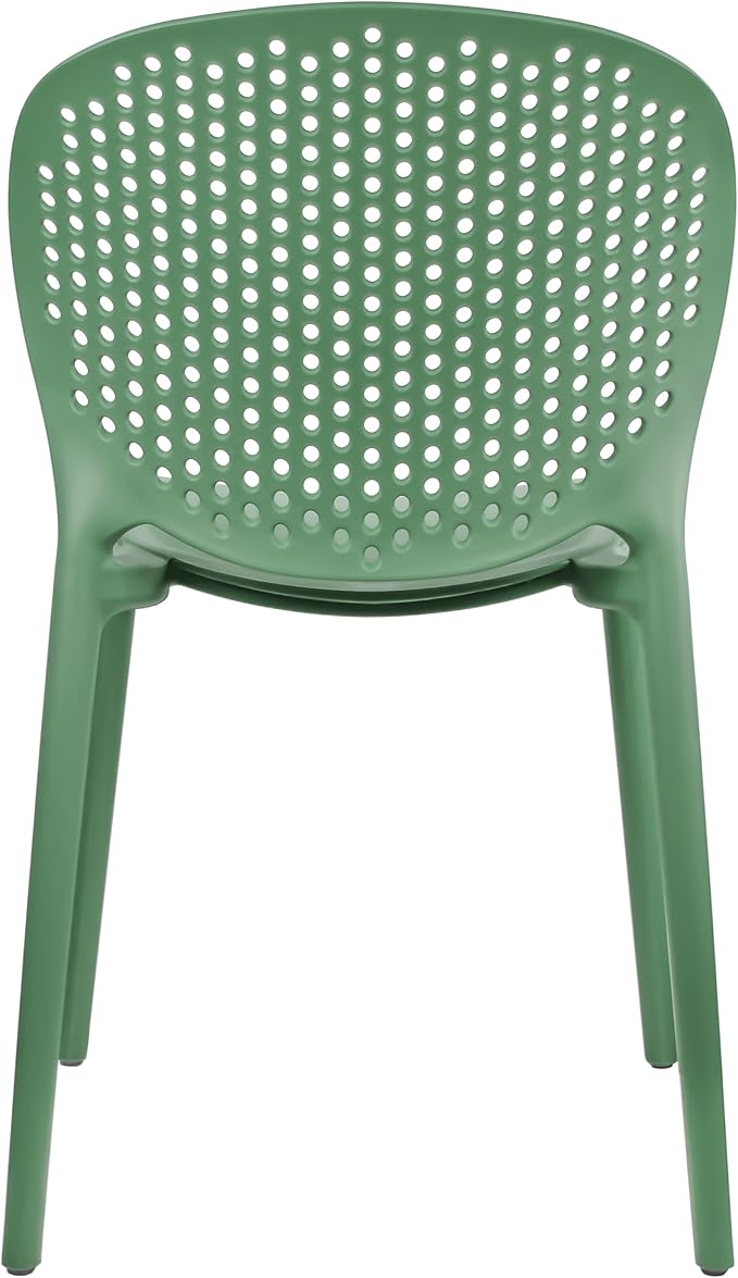 2xhome Set of 2 Patio Dining Chairs | Modern Stackable Outdoor Pool Side Chair - Image 9
