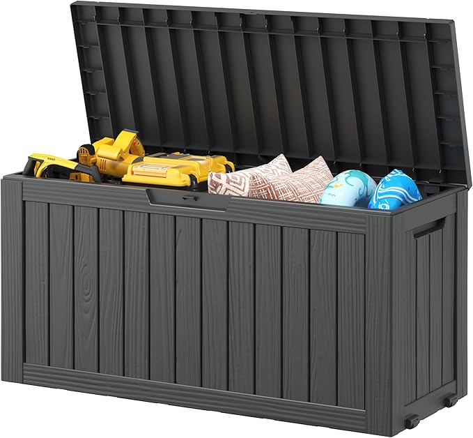 Outdoor Storage Box, Resin Deck Boxes Indoor and outdoor, Waterproof Storage by NBYSGO