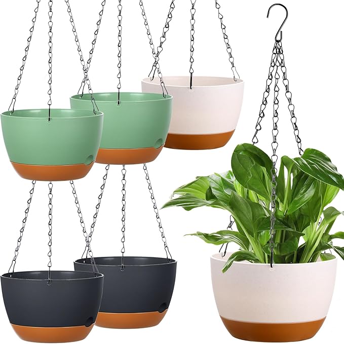 Mumufy 6 Pcs 8 Inch Hanging Planter by Mumufy