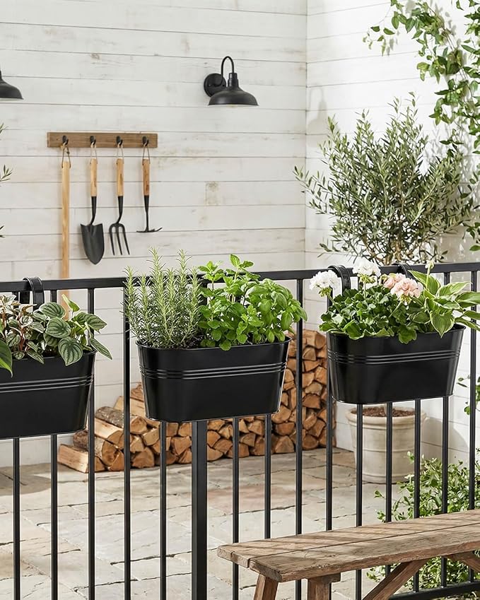 Metal Railing Planters for Outdoor Plants - Image 7