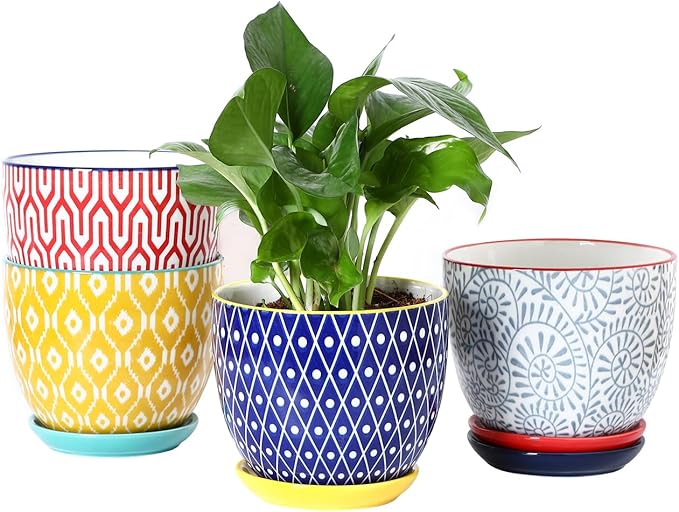 Selamica Ceramic Plant Pots, 5.6 Inch Flower Pots by Selamica