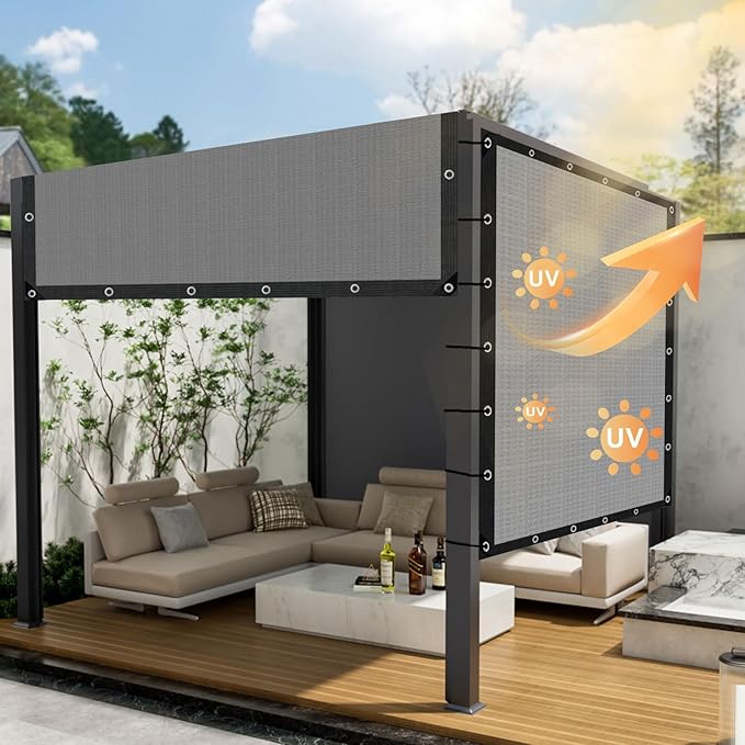 Grey Sun Shade Cloth, Pergola Shade Cover - Image 5