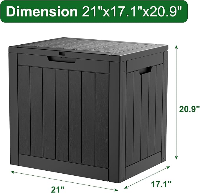 Outdoor Storage Box, Resin Deck Boxes Indoor and outdoor, Waterproof Storage - Image 2