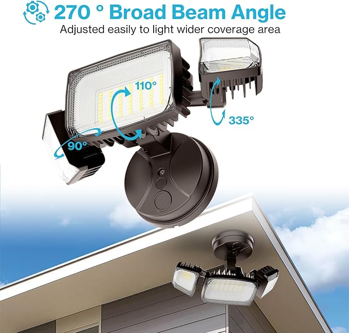 Olafus 80W Flood Lights Outdoor, Switch Controlled 8000LM LED Security Lights - Image 6