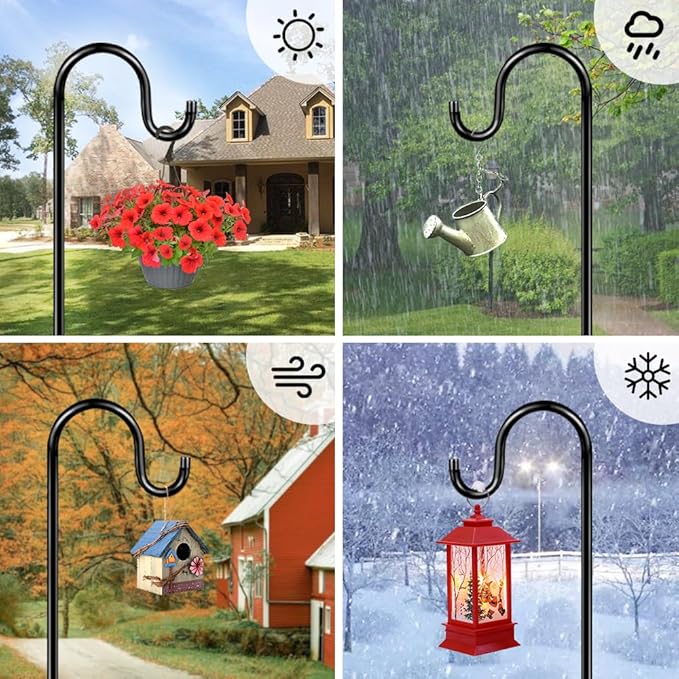 60" Shephards Hook for Outdoor, Heavy Duty Bird Feeder Pole - Image 6