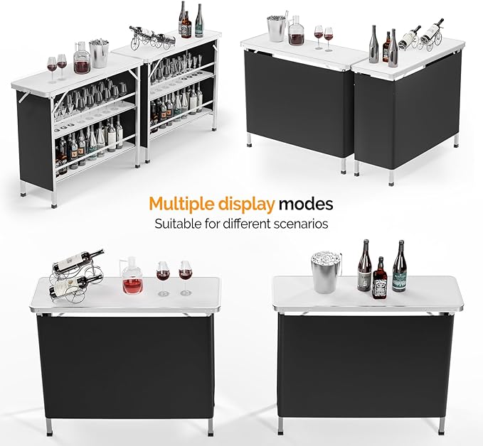 VINGLI 43" Portable Bar Table - Image 6