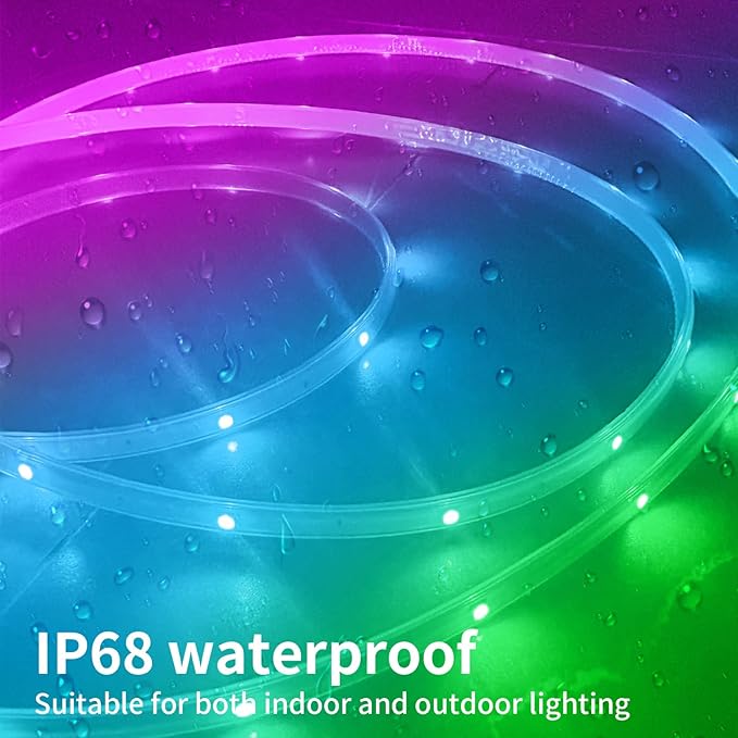 KSIPZE 50ft Outdoor led Strip Lights Waterproof IP68, RGB Outdoor led Lights - Image 7