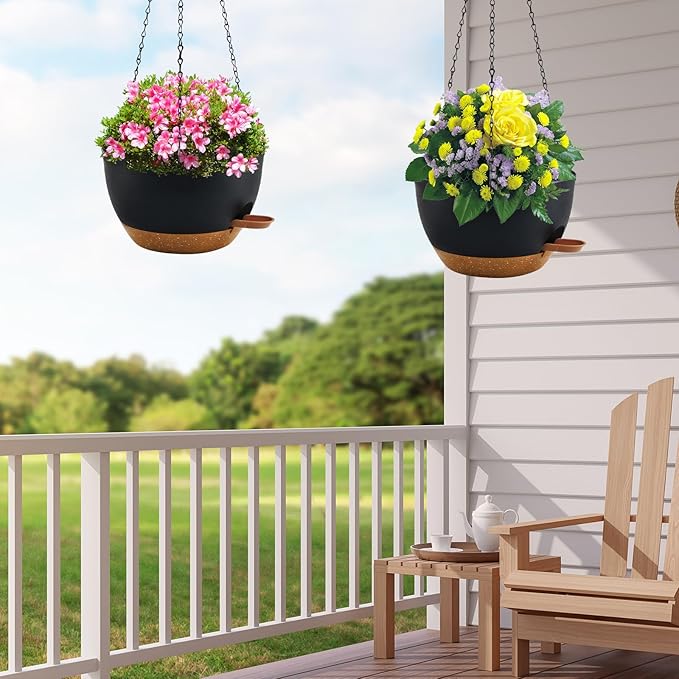 10 inch Hanging Planters for Indoor Plants, 3 Pack Self-Watering Hanging - Image 6