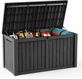 DRATO 150 Gallon Outdoor Storage Box, Large Waterproof Deck Box, Lockable Resin by DRATOprovidesawarmandcozy