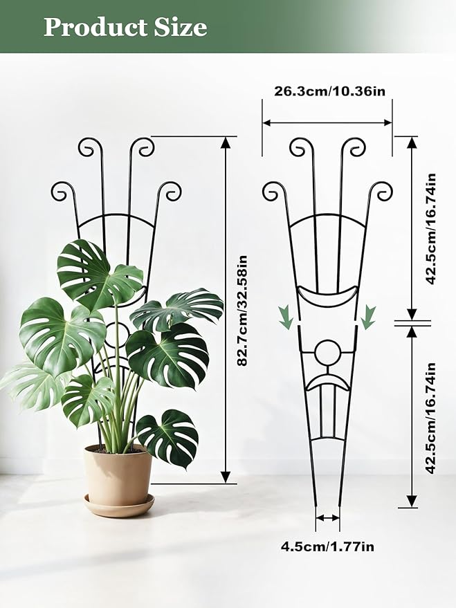 33 Inch Tall Expandable Metal Trellis - Image 2