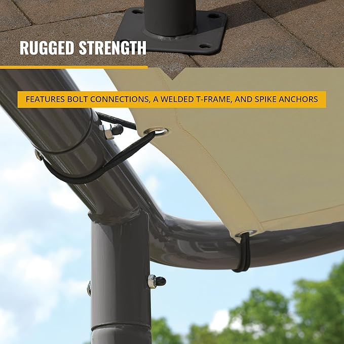 ShelterLogic 10' x 6' Solano Gazebo Canopy Charcoal Carbon Steel Frame and - Image 6