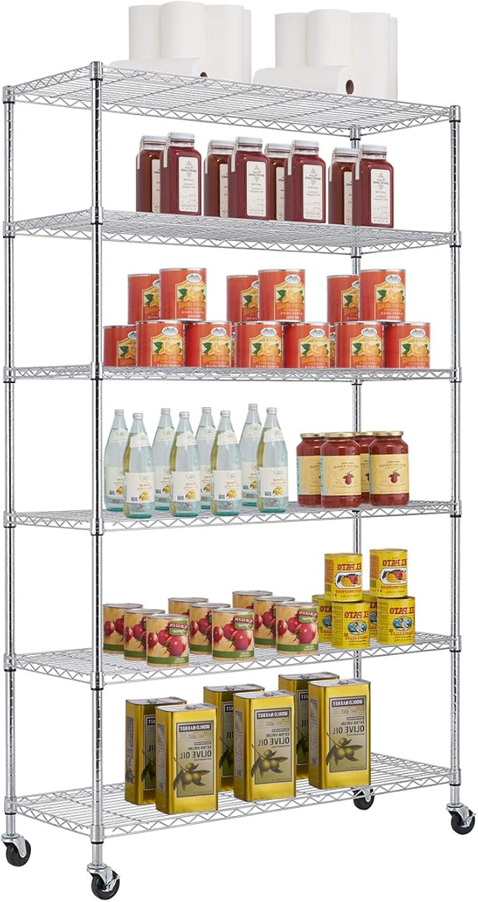BestOffice | 6-Tier Wire Storage Shelves by BestOffice