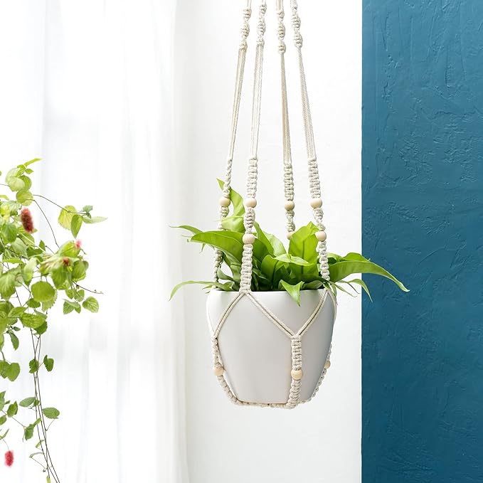 Mkono 43 Inch Macrame Plant Hanger Large - Image 3