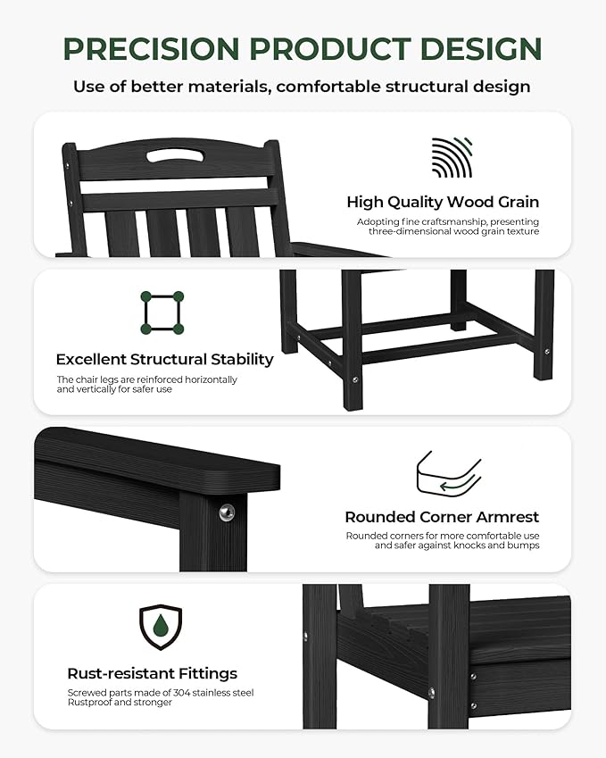Set of 2 Weatherproof Patio Chairs - Image 6