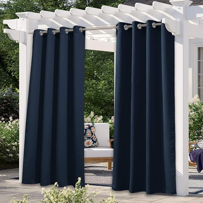 NICETOWN Navy Blue Outdoor Curtain by NICETOWN