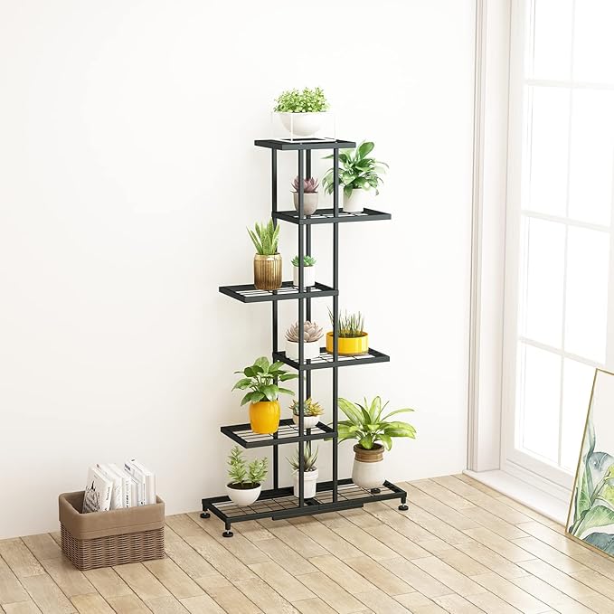 Metal Plant Stand, 6 Tier 12 Potted, Upgrade Multiple Plant Rack Shelf Organizer - Image 9